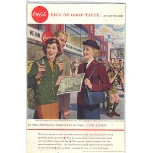 Vintage 1958 Coca-Cola Print Ad